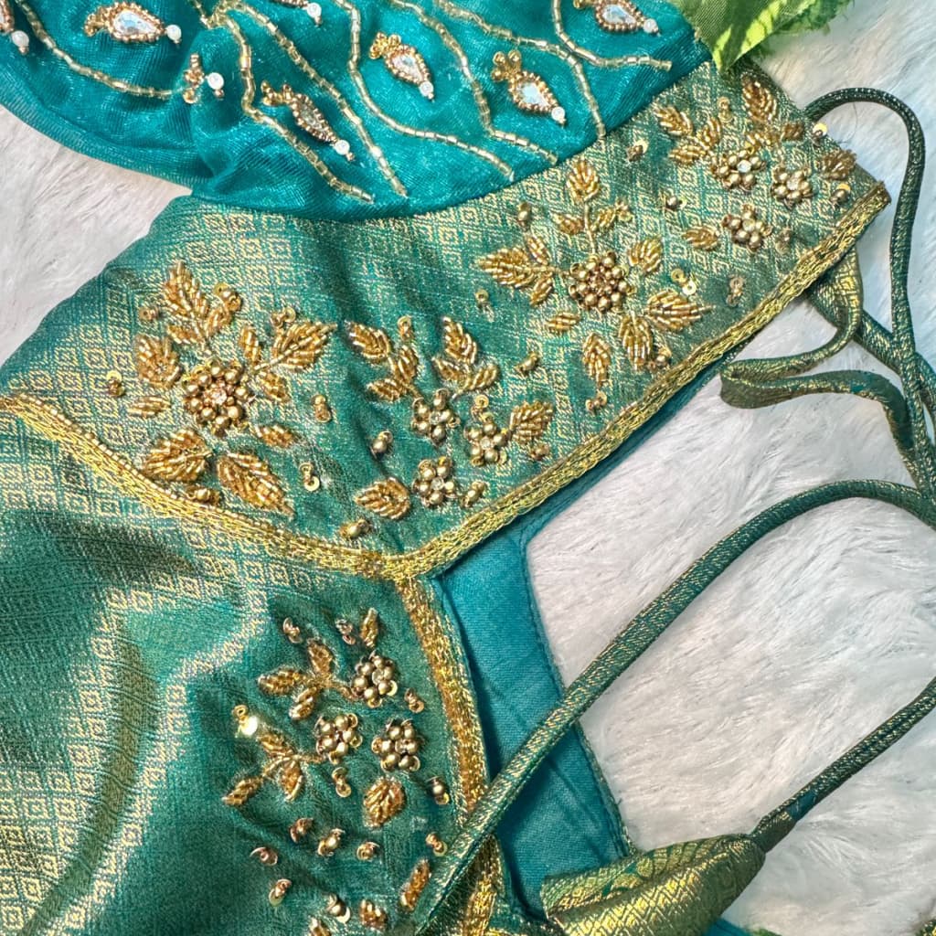 Royal Aqua Bridal Blouse